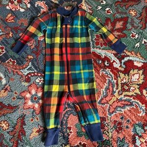 Hanna Andersson plaid sleeper 3-6m